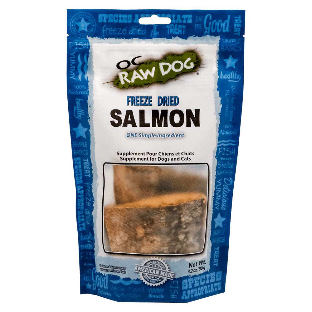 OC Raw Salmon Grain-Free Freeze-Dried Raw Treats For Cats & Dogs 3.2oz