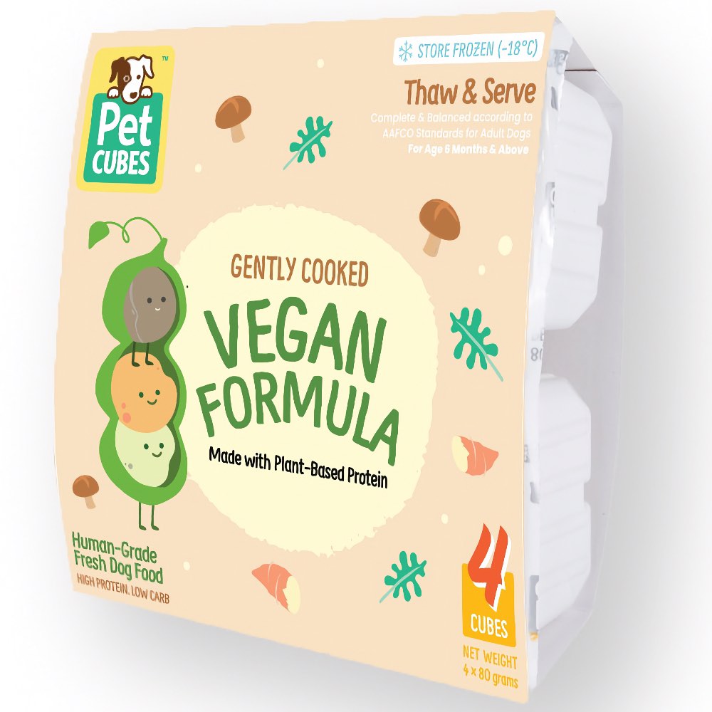 PetCubes Gently Cooked Vegan Formula Frozen Dog Food 2.24kg