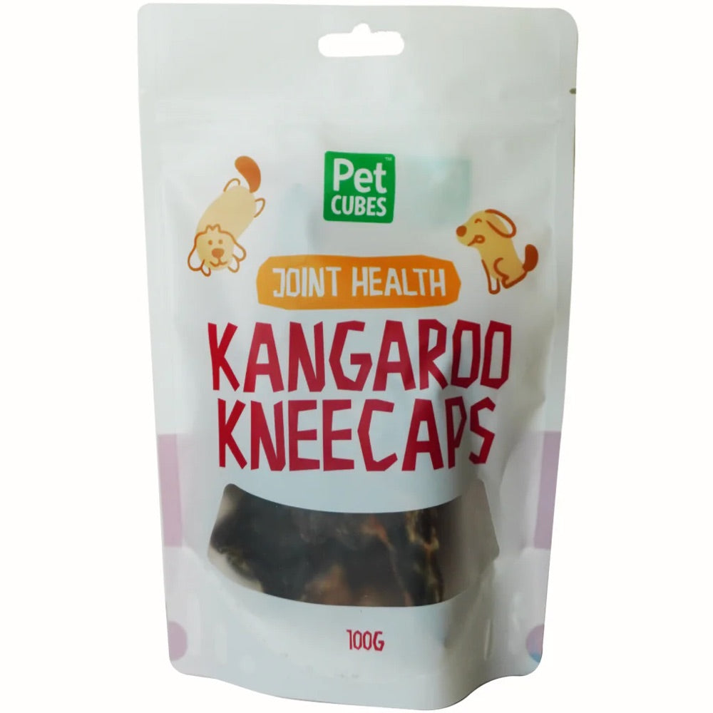 40% OFF: PetCubes Kangaroo Kneecaps Grain-Free Dog Treats 100g