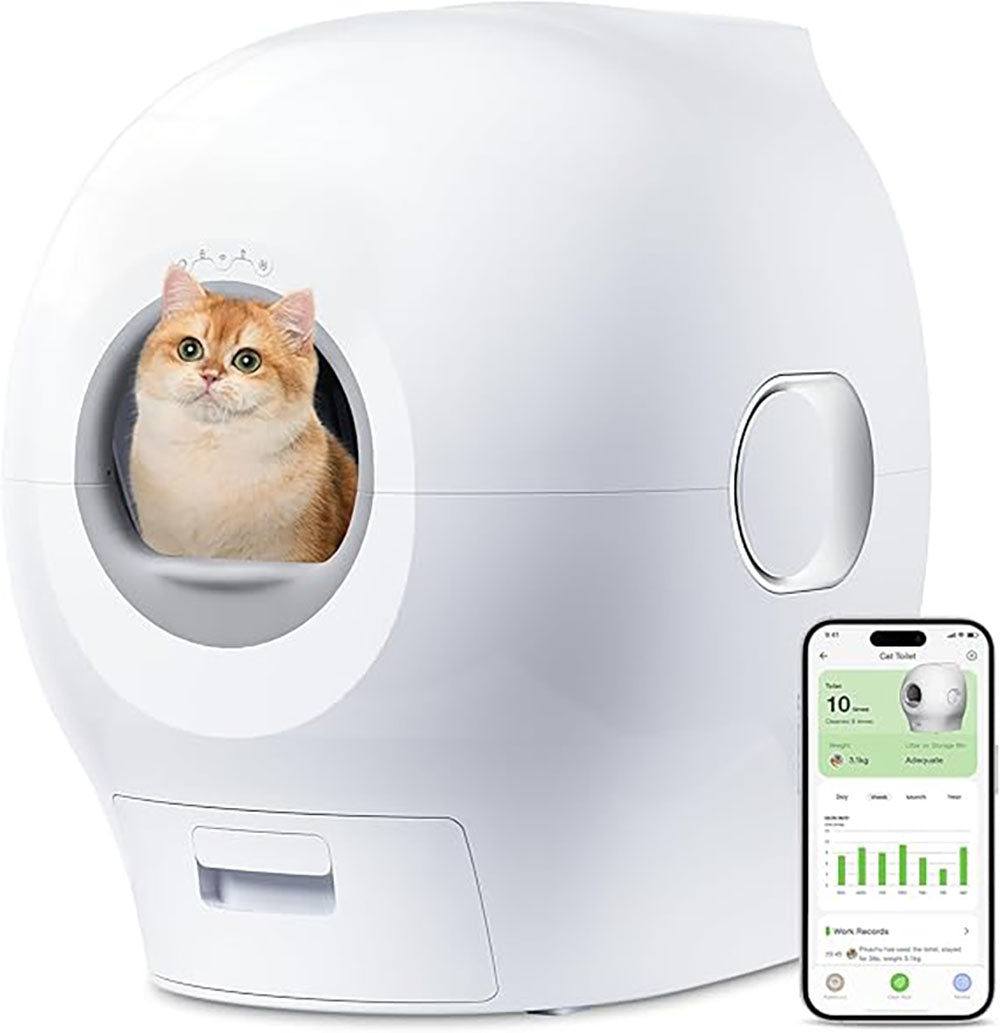 KOHE-VERSARY 7% OFF: Petgugu Self Flushing Smart Toilet Cat Litter Box (Pre-Order)