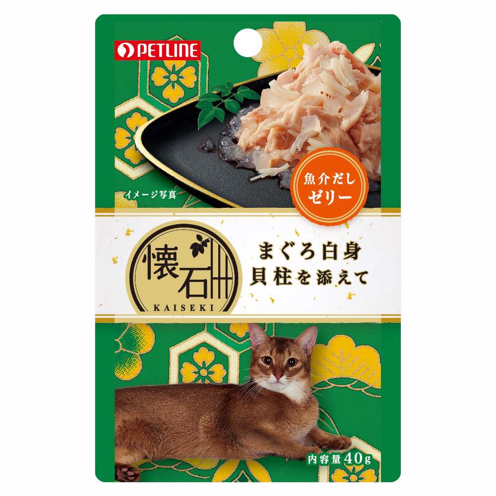 Petline Kaiseki Pouch Maguro White Meat with Scallop in Jelly Pouch Cat Food 40g x 12