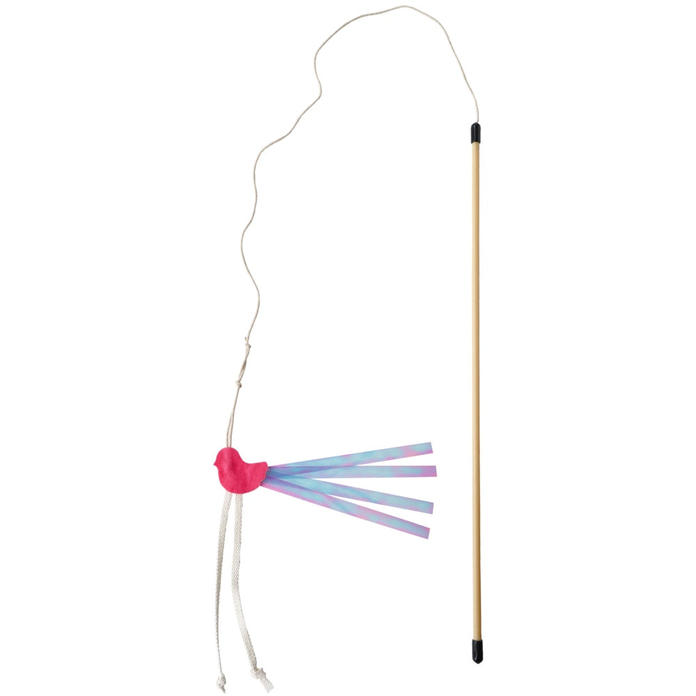 Petz Route Rustling With Paper String Cat Wand Toy (Bird)