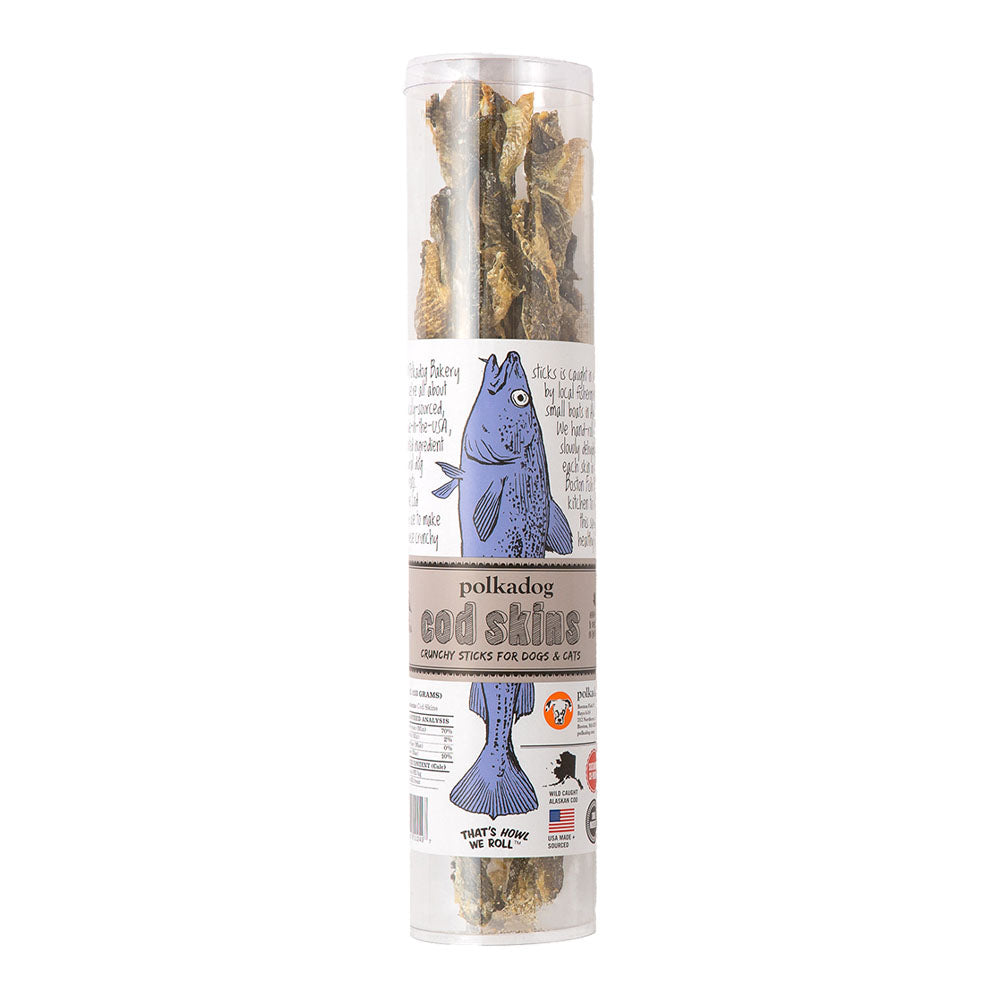 Polkadog Cod Skin Jerky Grain-Free Treats For Cats & Dogs (Tube)