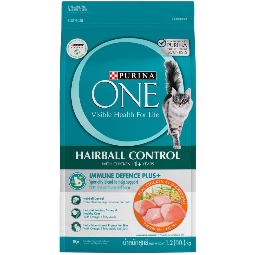 '10% OFF/BUNDLE DEAL': Purina One Adult Hairball Control with Chicken Dry Cat Food 1.2kg (Exp 28Oct24)