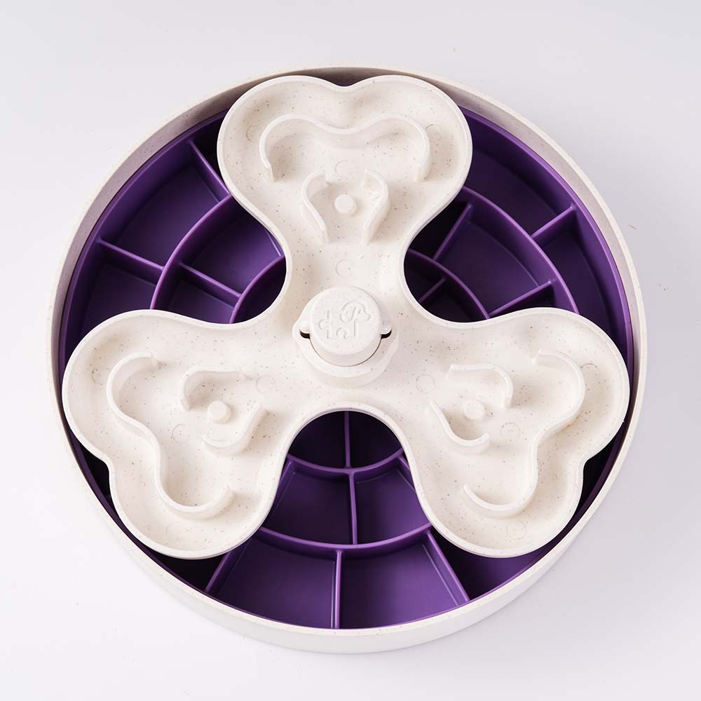 KOHE-VERSARY 8% OFF: Puzzle Feeder Interactive Dog Bowl (Swirl, Purple)