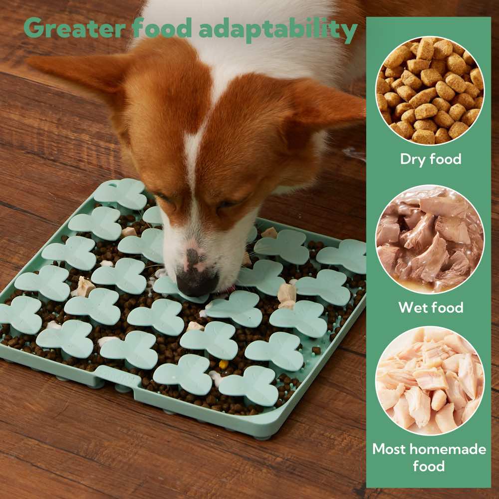 KOHE-VERSARY 8% OFF: Puzzle Feeder Interactive Dog Slow Feeder Mat (Green)