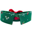 RuffCo Handcrafted Bowtie Button Collar For Cats & Dogs (Green Christmas)