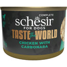 Schesir Taste The World Chicken With Carbonara Adult Canned Dog Food 150g