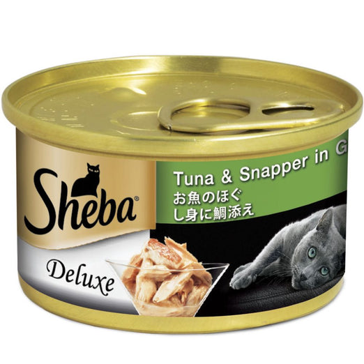 $10 OFF 24 cans: Sheba Tuna & Snapper In Gravy Adult Canned Cat Food 85g x 24