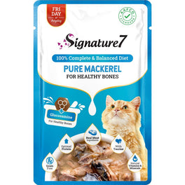 20% OFF: Signature7 Pure Mackerel For Healthy Bones (Fri) Grain-Free Pouch Cat Food 50g x 12