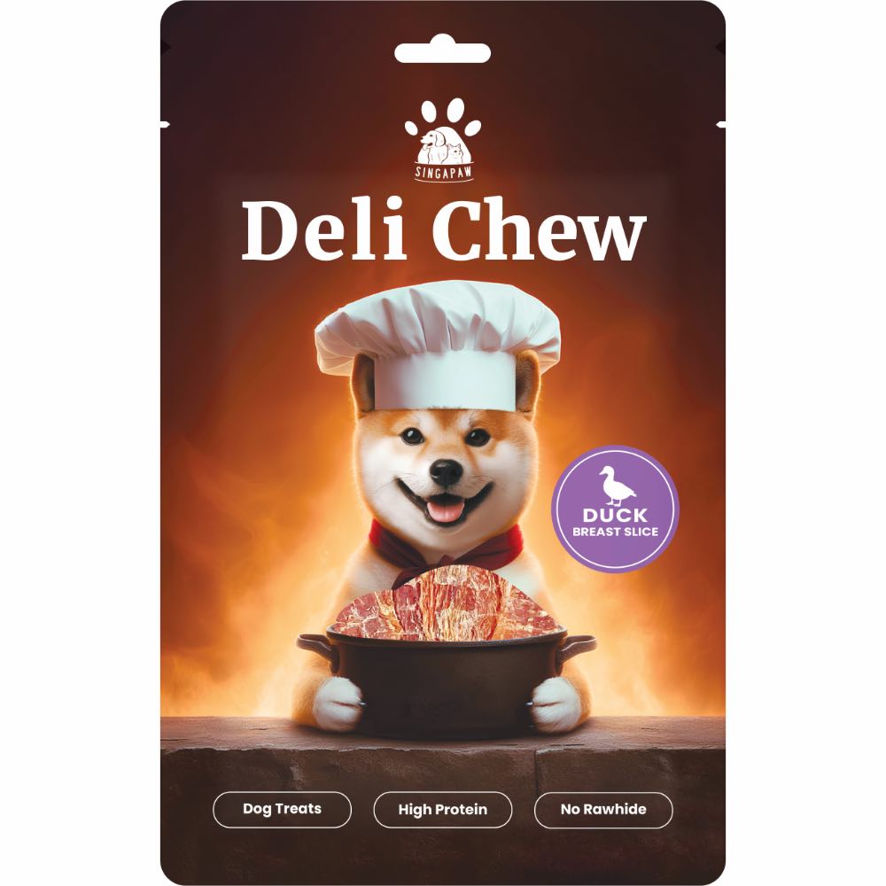 15% OFF: Singapaw Deli Chew Duck Breast Slice Dog Treats 100g