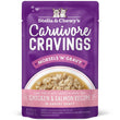 4 FOR $13.20 (Exp 20Jan25): Stella & Chewy's Carnivore Cravings Morsels 'N' Gravy Chicken & Salmon Grain-Free Pouch Cat Food 2.8oz