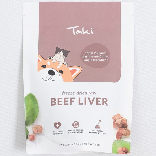 Taki Beef Liver Grain-Free Freeze-Dried Treats For Cats & Dogs 50g