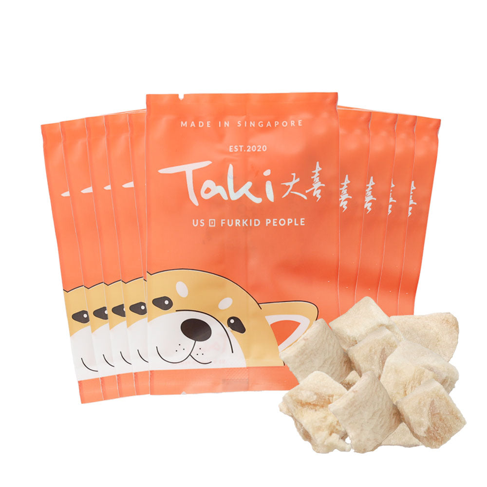 Taki Crocodile Cubes Grain-Free Freeze-Dried Treats For Cats & Dogs (10 Packets) 60g