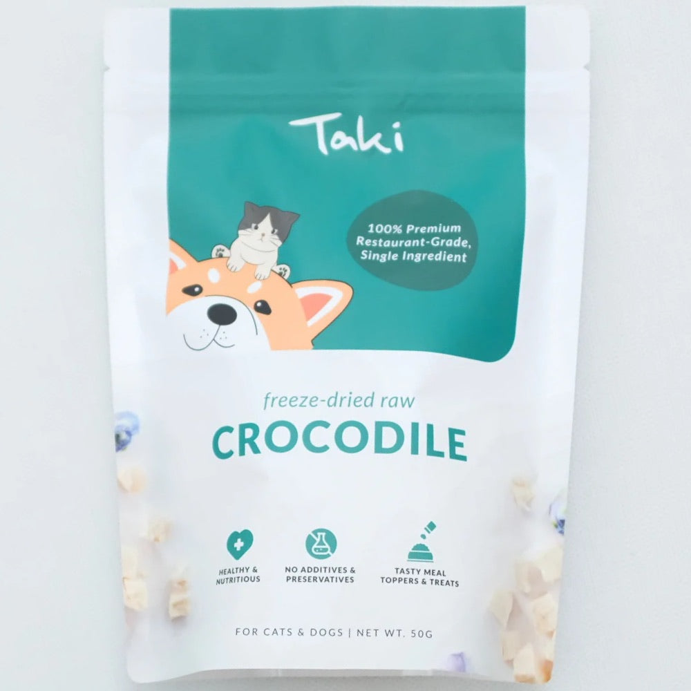 Taki Crocodile Cubes Grain-Free Freeze-Dried Treats For Cats & Dogs 50g