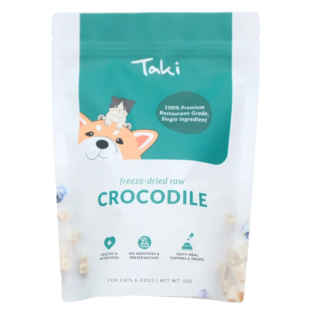 Taki Crocodile Cubes Grain-Free Freeze-Dried Treats For Cats & Dogs 50g