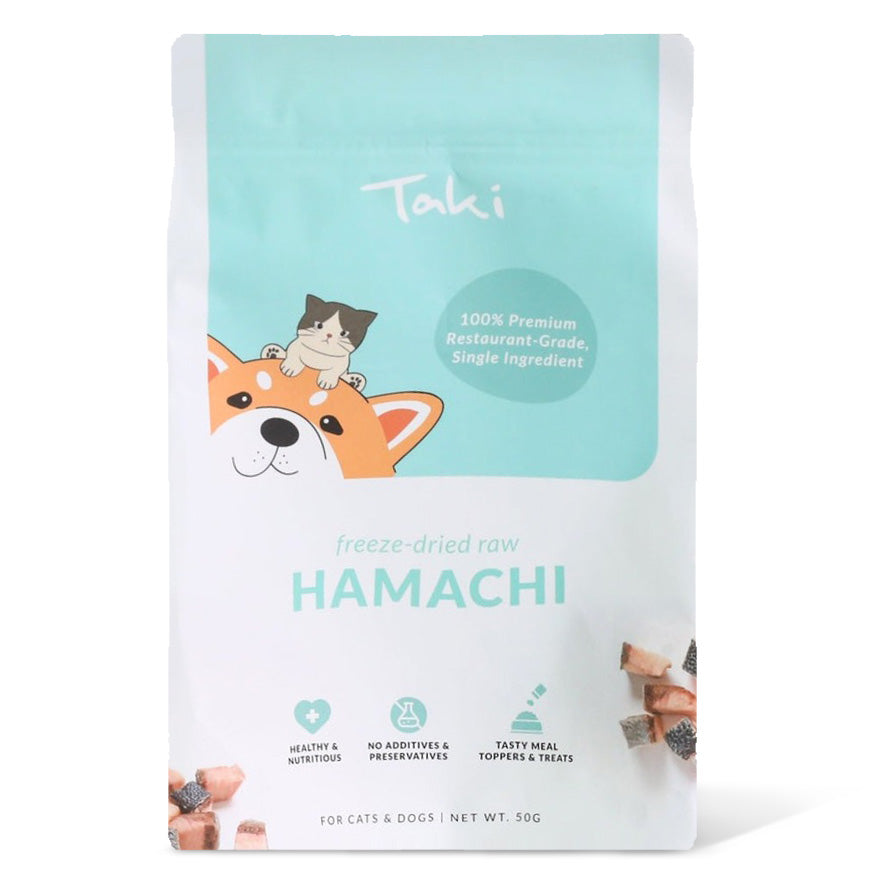 Taki Hamachi Yellowtail Fish Grain-Free Freeze-Dried Treats For Cats & Dogs 50g