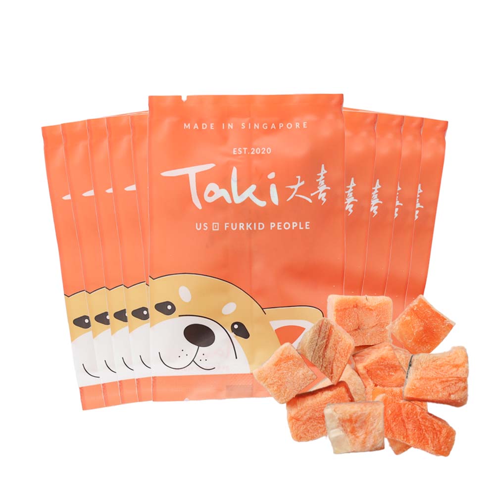 Taki King Salmon Grain-Free Freeze-Dried Treats For Cats & Dogs (10 Packets) 90g