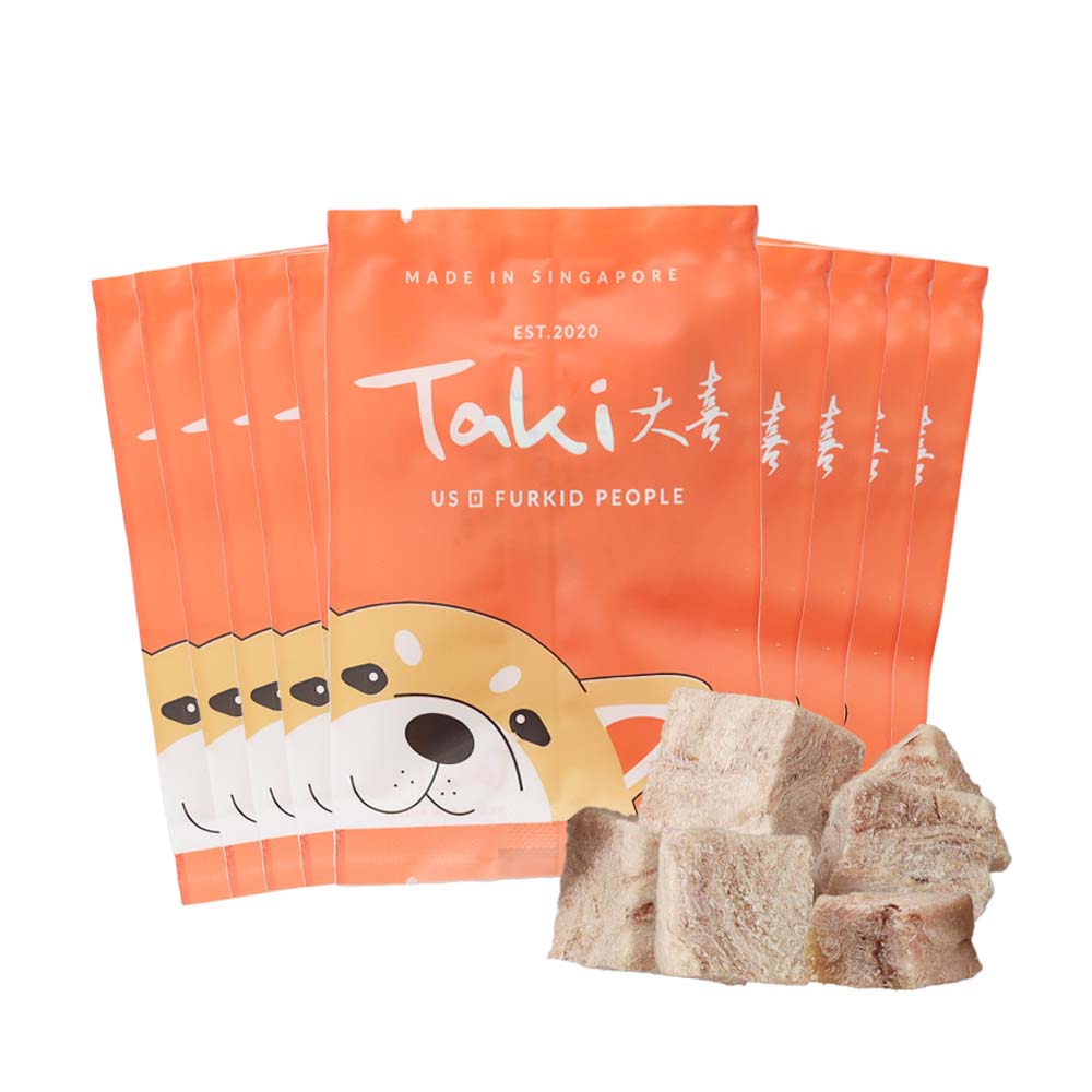 Taki Rabbit Cubes Grain-Free Freeze-Dried Treats For Cats & Dogs (10 Packets) 100g