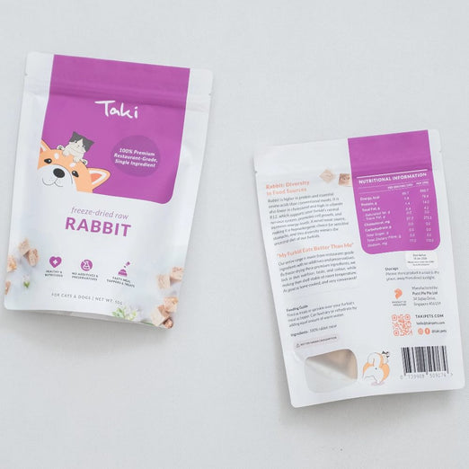 Taki Rabbit Cubes Grain-Free Freeze-Dried Treats For Cats & Dogs 50g