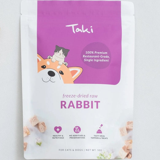 Taki Rabbit Cubes Grain-Free Freeze-Dried Treats For Cats & Dogs 50g