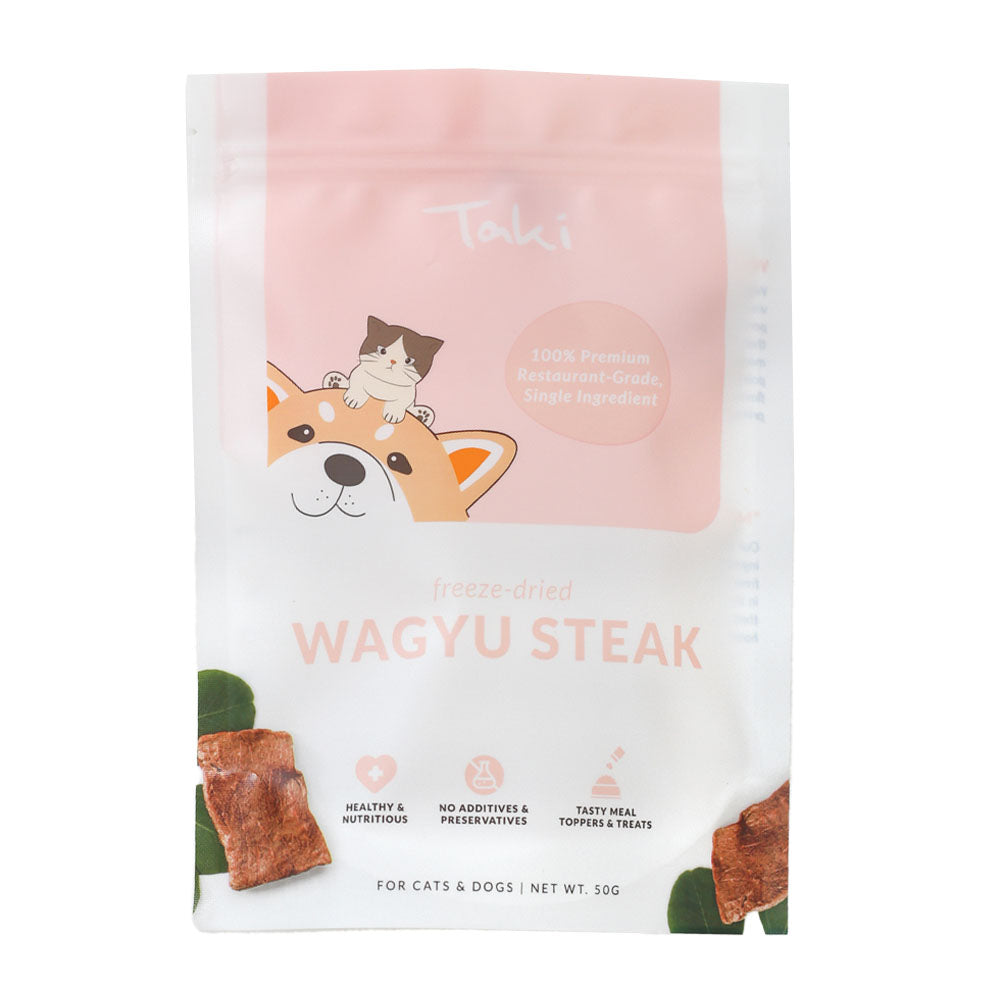 Taki Wagyu Beef Steak Grain-Free Freeze-Dried Treats For Cats & Dogs 50g