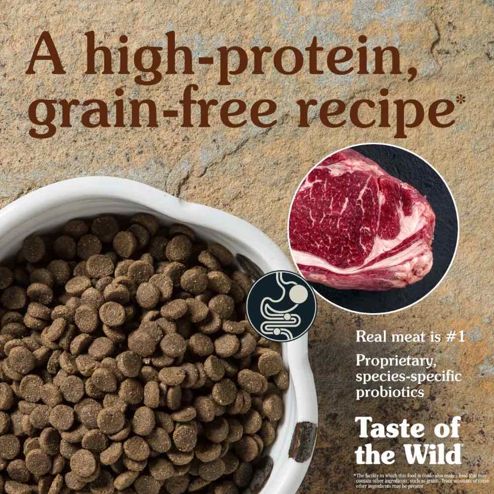 'BUNDLE DEAL/FREE TREAT': Taste Of The Wild High Prairie Roasted Bison & Venison Grain-Free Adult Dry Dog Food