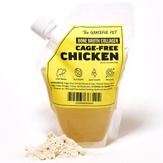 The Grateful Pet Cage-Free Chicken Frozen Bone Broth Collagen 240ml