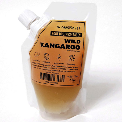 The Grateful Pet Wild Kangaroo Frozen Bone Broth Collagen 240ml