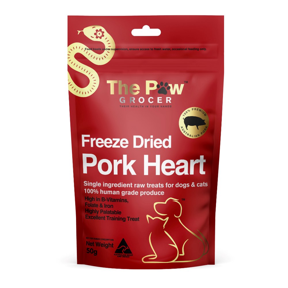 20% OFF: The Paw Grocer CNY Special Edition Pork Heart Treats For Cats & Dogs 50g