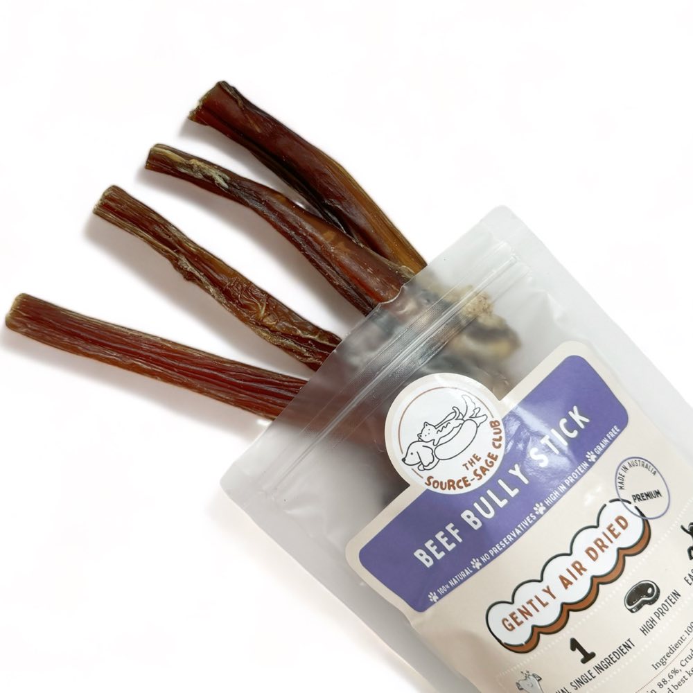 The Source-Sage Club Beef Pizzle Bully Stick Grain-Free Dog Chews 100g