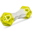 Totally Pooched Flex'n Squeak Rubber Dumbbell Dog Toy (Green)