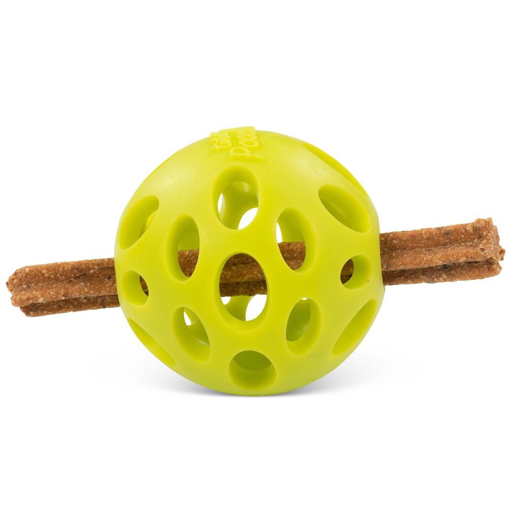 Totally Pooched Huff'n Puff Rubber Ball Dog Toy (Teal)