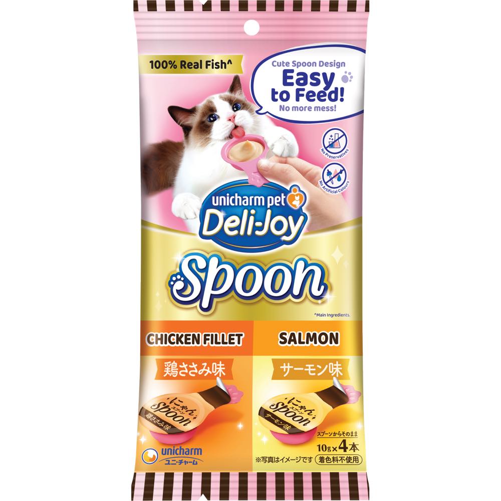 TRIAL SPECIAL 30% OFF: Unicharm Deli-Joy Spoon Creamy Cat Treats 10g