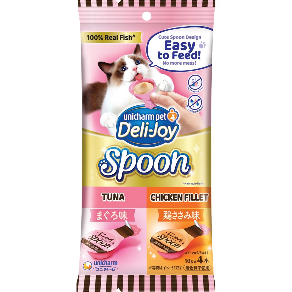 TRIAL SPECIAL 30% OFF: Unicharm Deli-Joy Spoon Creamy Cat Treats 10g