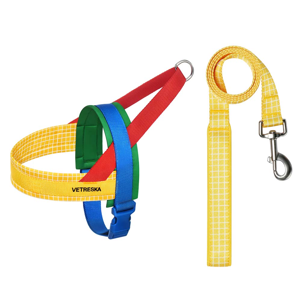 VETRESKA Chroma Dog Harness & Leash Set (Yellow)