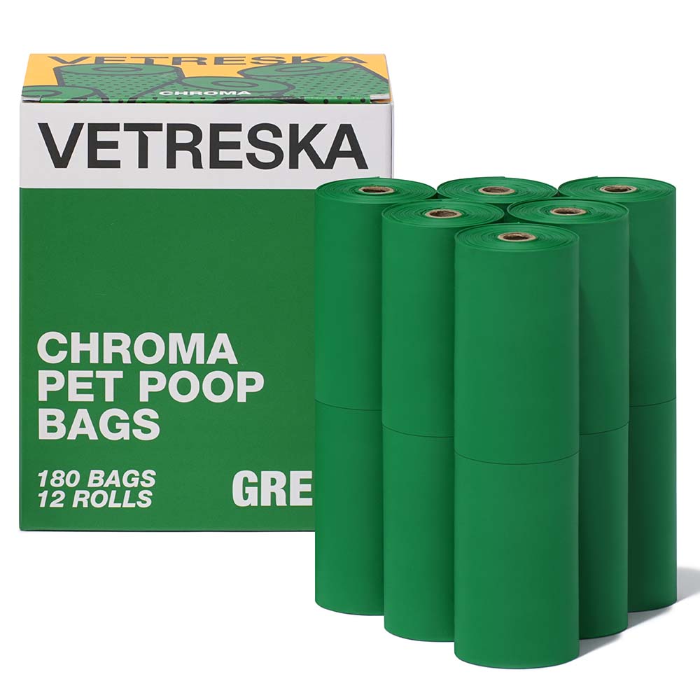 VETRESKA Chroma Dog Poop Bags 180pc (Green)