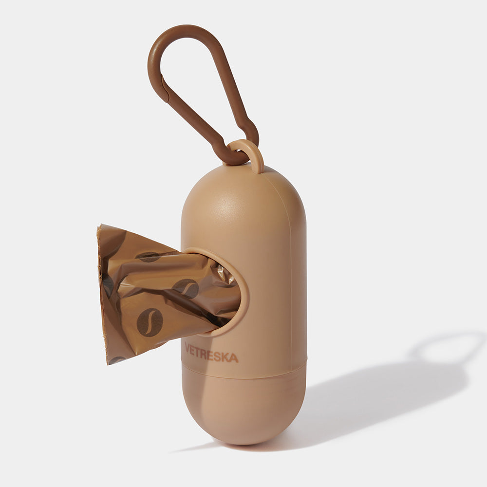 VETRESKA Coffee Dog Poop Bag Dispenser Set