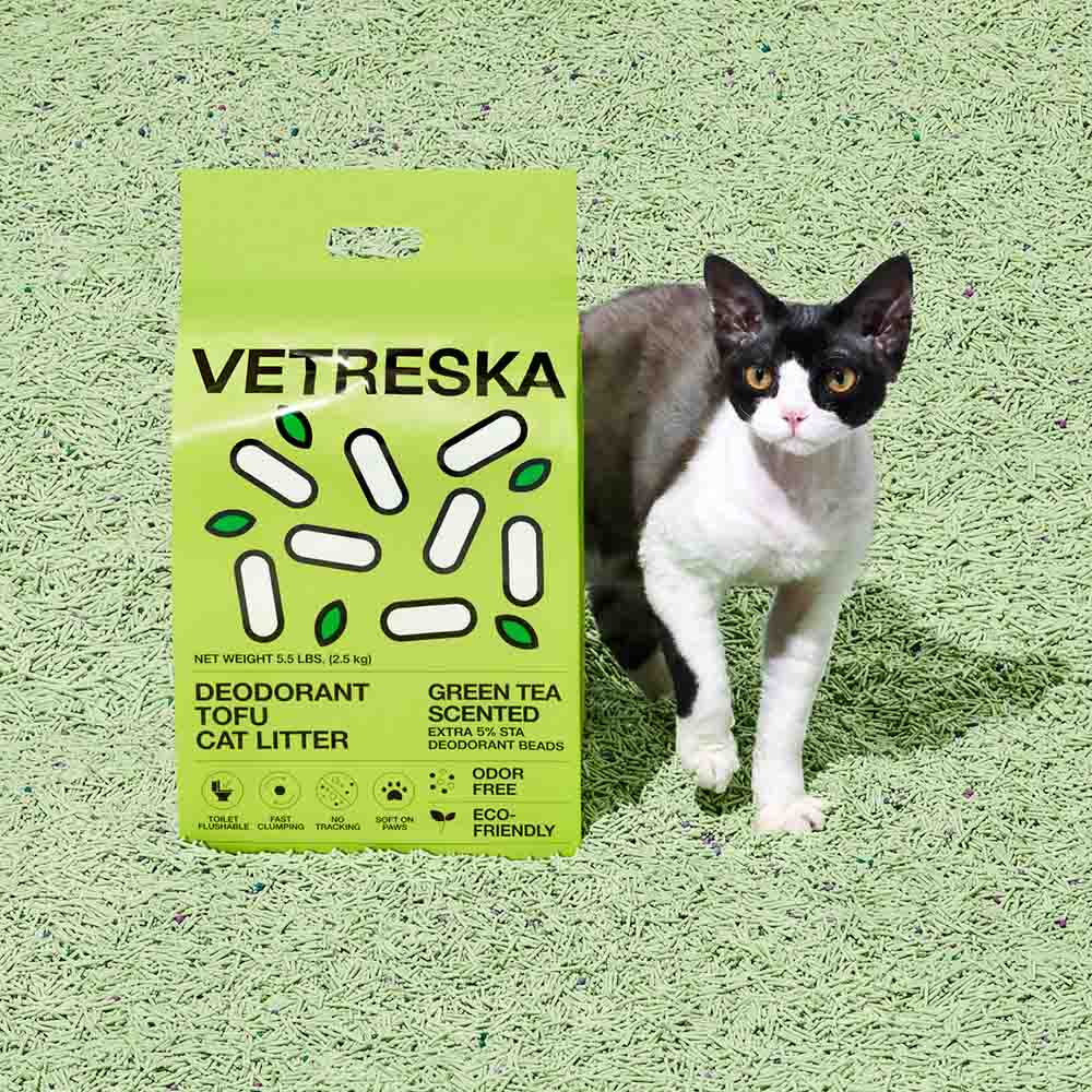 VETRESKA Deodorant Tofu Green Tea Clumping Cat Litter 2.5kg