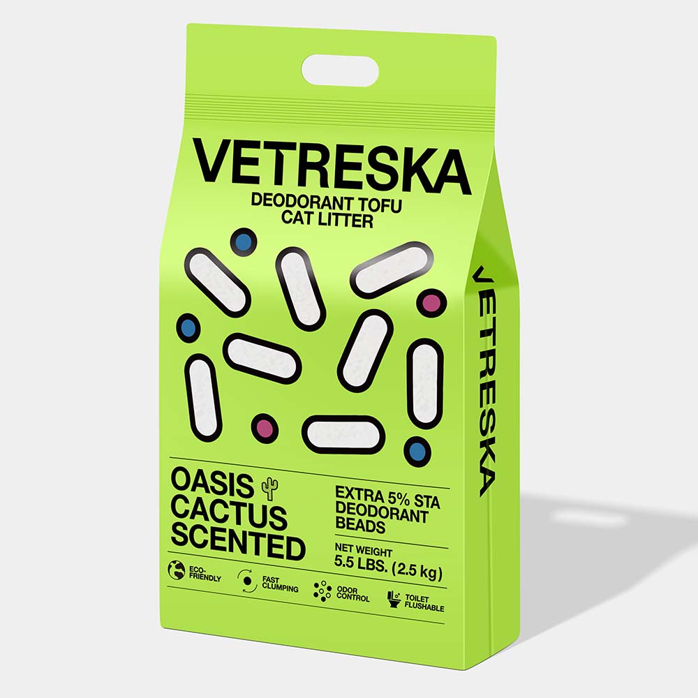 VETRESKA Deodorant Tofu Oasis Cactus Clumping Cat Litter 2.5kg