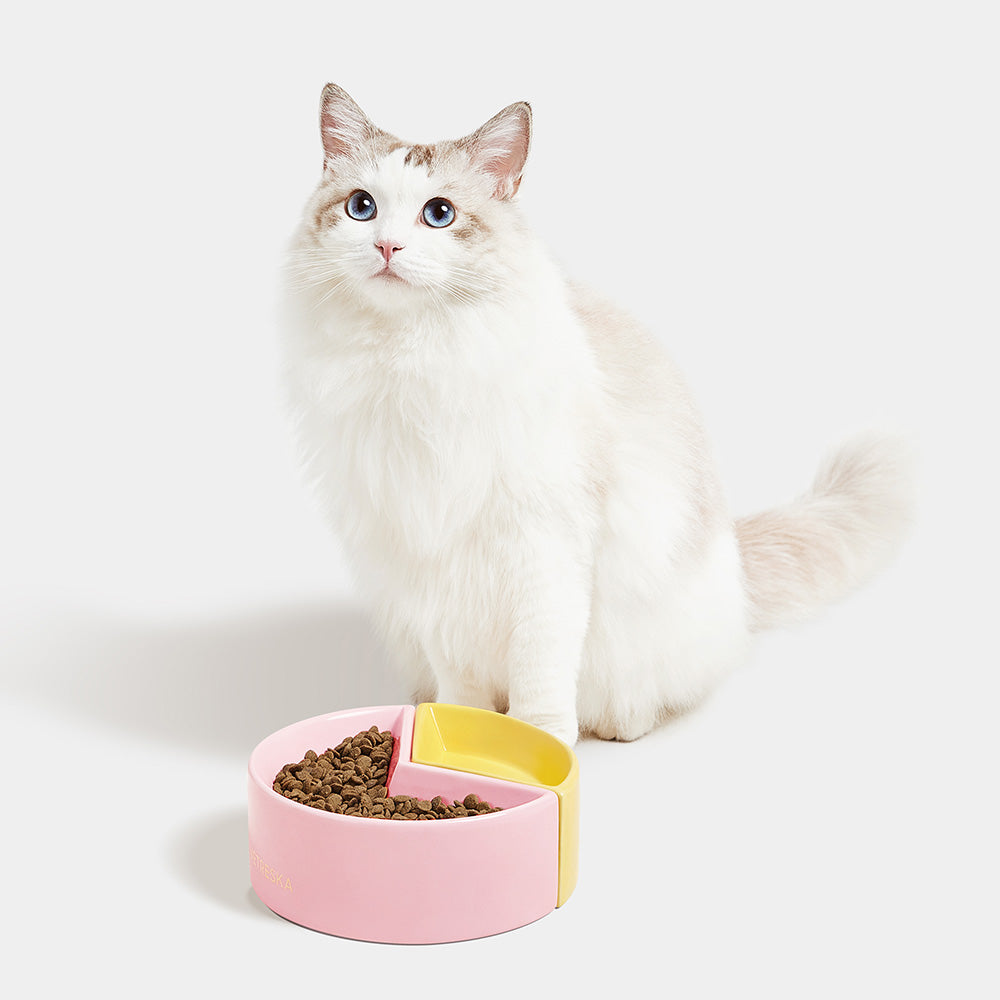 VETRESKA Like A Grapefruit Ceramic Bowl For Cats & Dogs