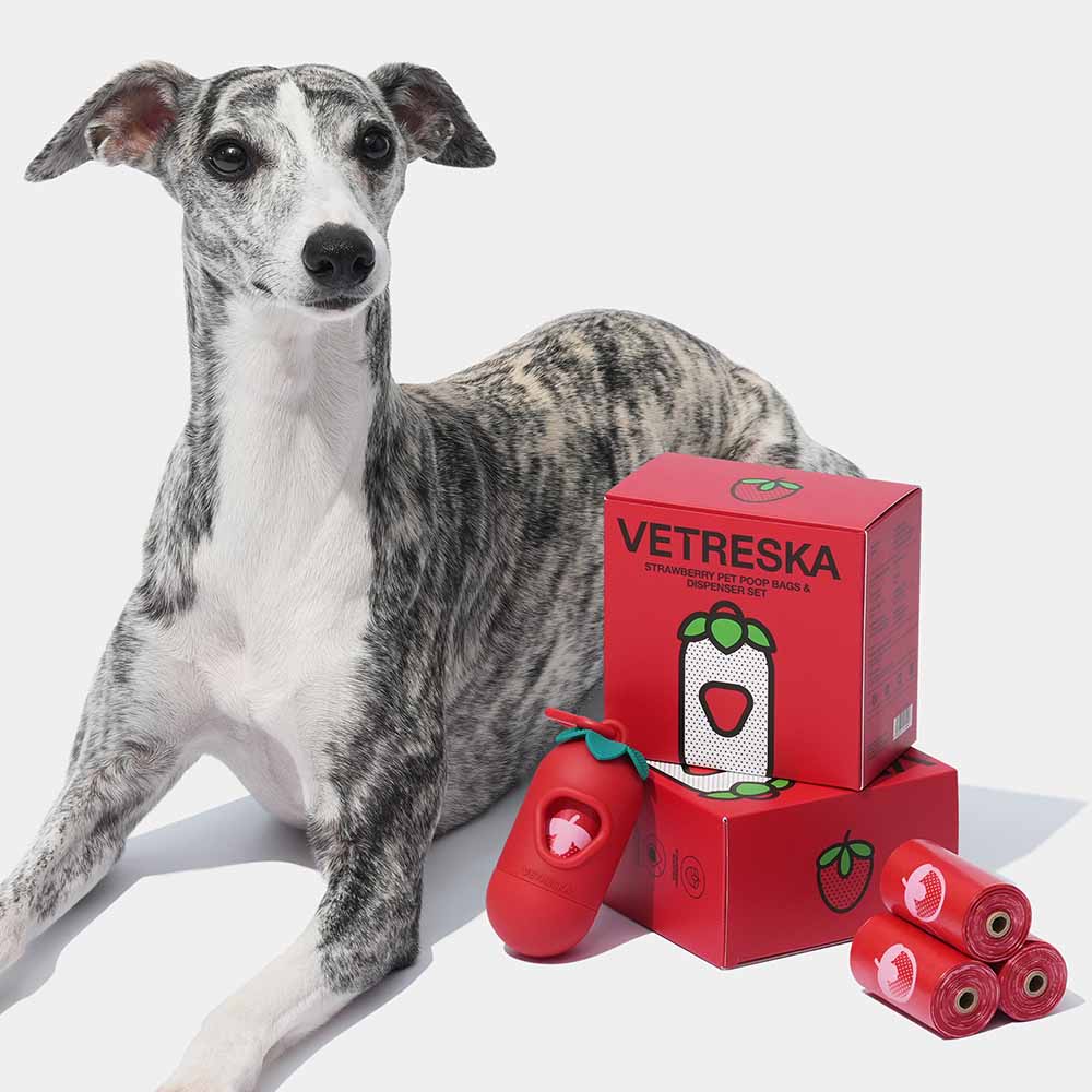 VETRESKA Strawberry Dog Poop Bag Dispenser Set