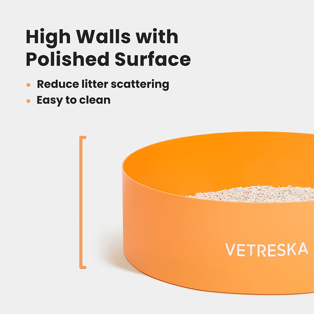 VETRESKA Tangerine Cat Litter Tray