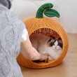 VETRESKA Tangerine Rattan Bed For Cats & Dogs