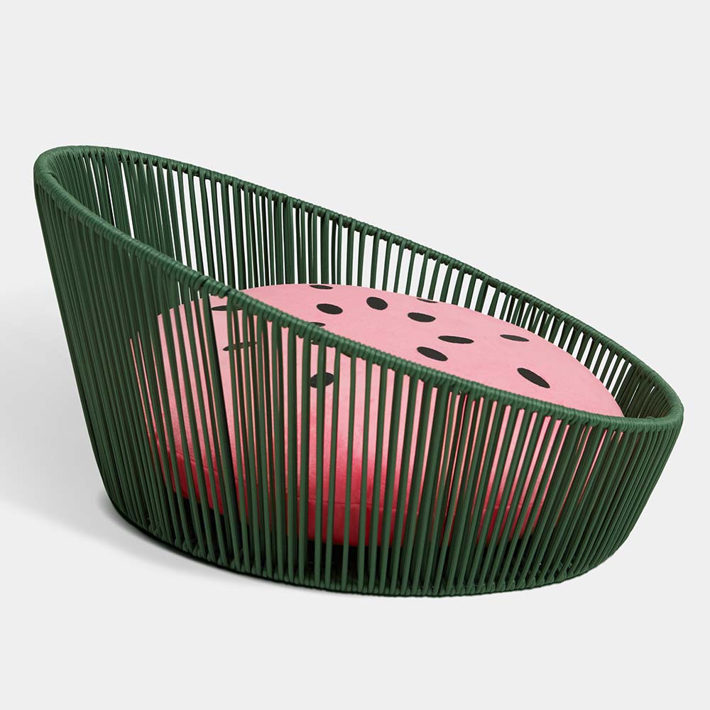 VETRESKA Watermelon Rattan Bed For Cats & Dogs