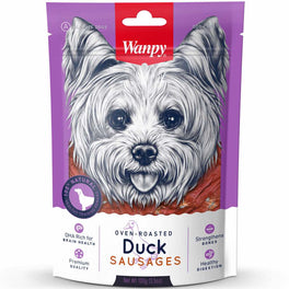 3 FOR $10.50: Wanpy Oven-Roasted Duck Sausages Dog Treats 100g