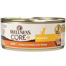 20% OFF: Wellness CORE+ Pate Indoor Chicken & Chicken Liver Grain-Free Canned Cat Food 156g