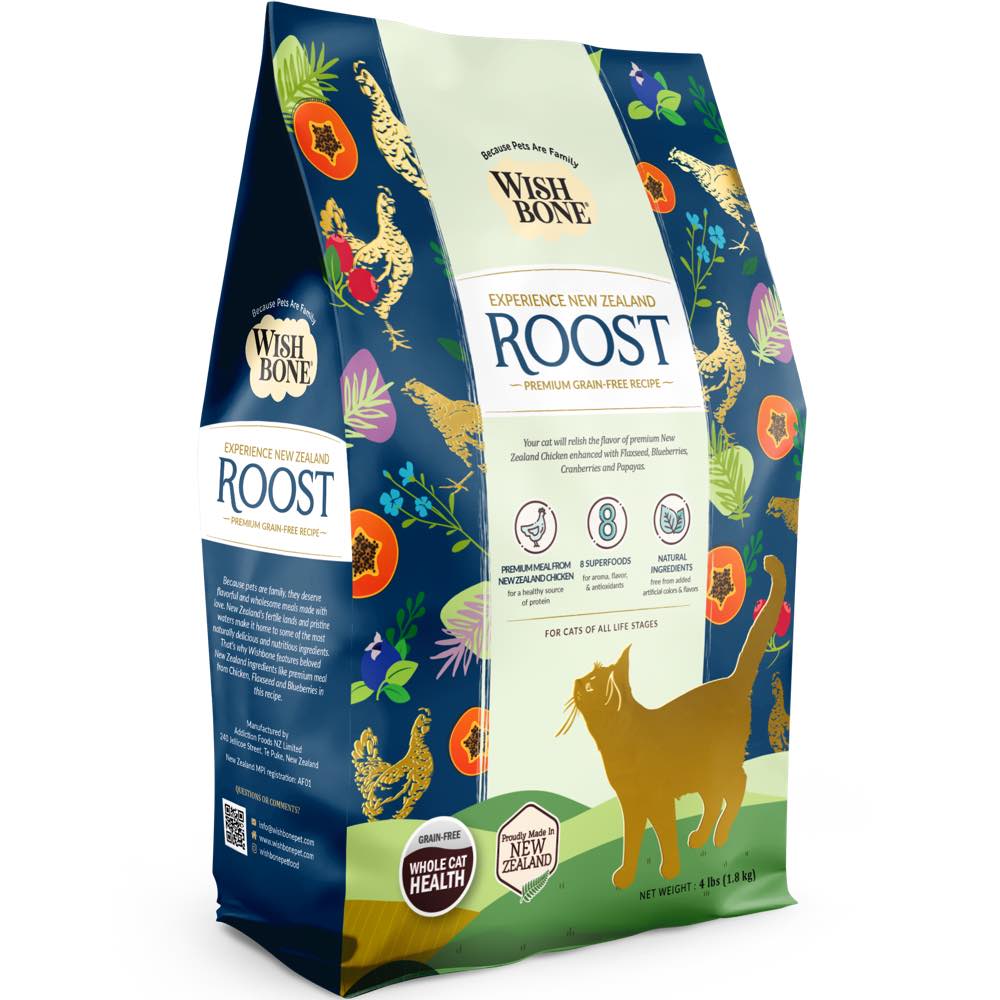 25% OFF: Wishbone Roost Chicken Grain-Free Dry Cat Food 4lb