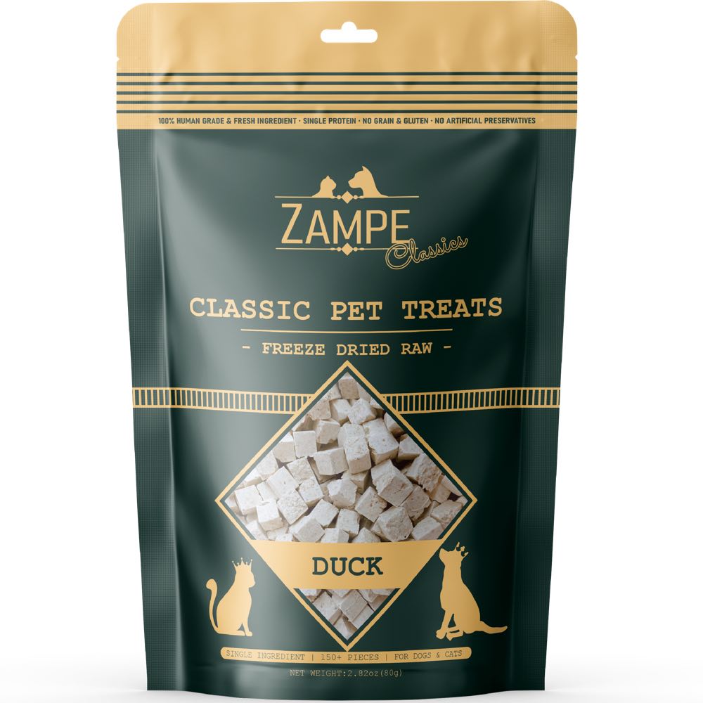 BUNDLE DEAL: Zampe Duck Grain-Free Freeze-Dried Raw Treats For Cats & Dogs 80g