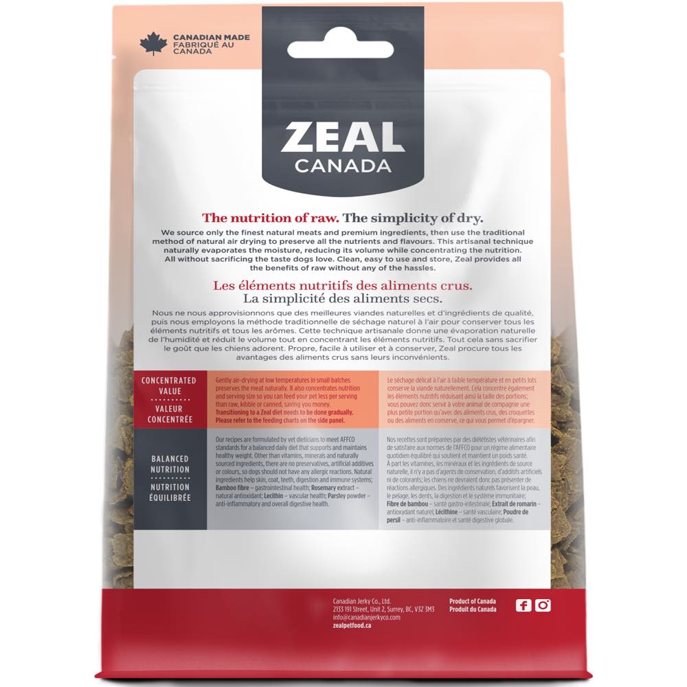 Zeal Canada Gently Air-Dried Beef Recipe Dry Dog Food 1lb